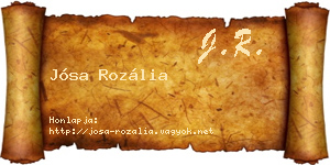Jósa Rozália névjegykártya