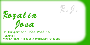 rozalia josa business card