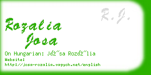 rozalia josa business card